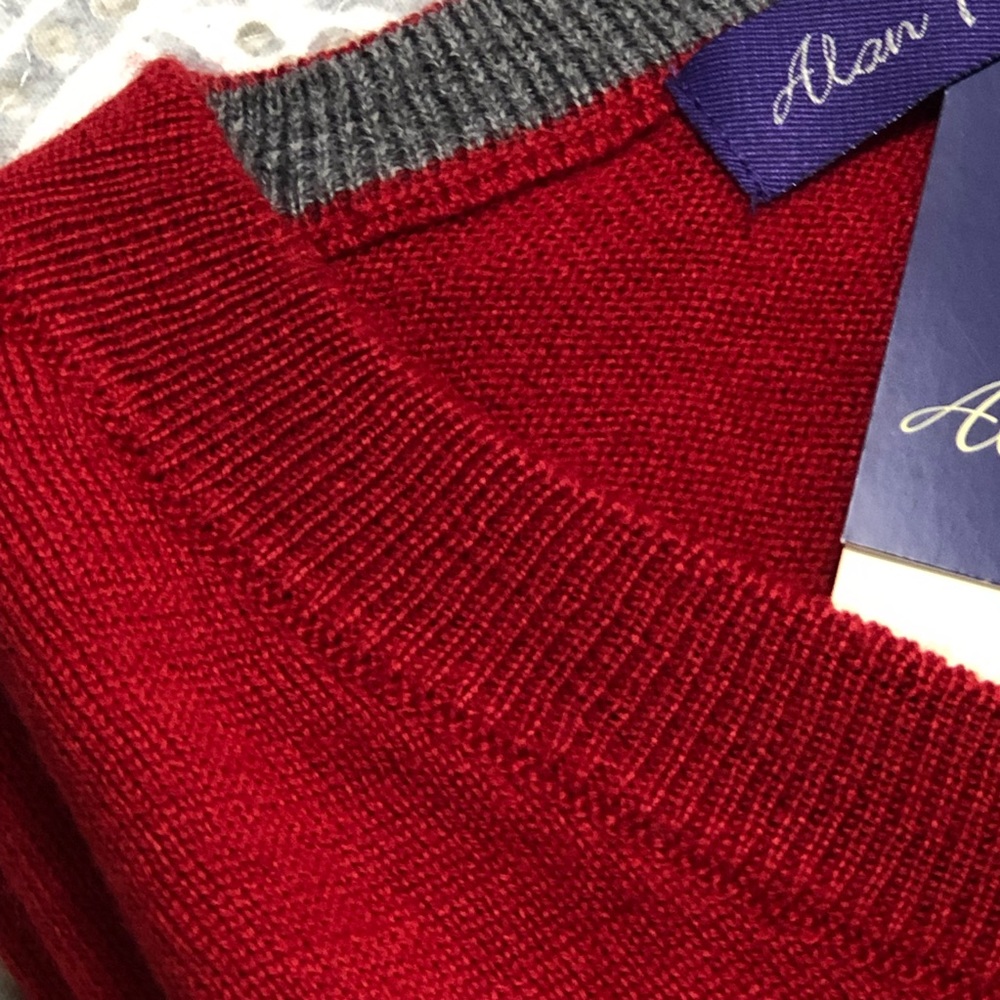 Men’s NWT Alan Flusser V-Neck Sleeveless Sweater - Picture 3 of 8